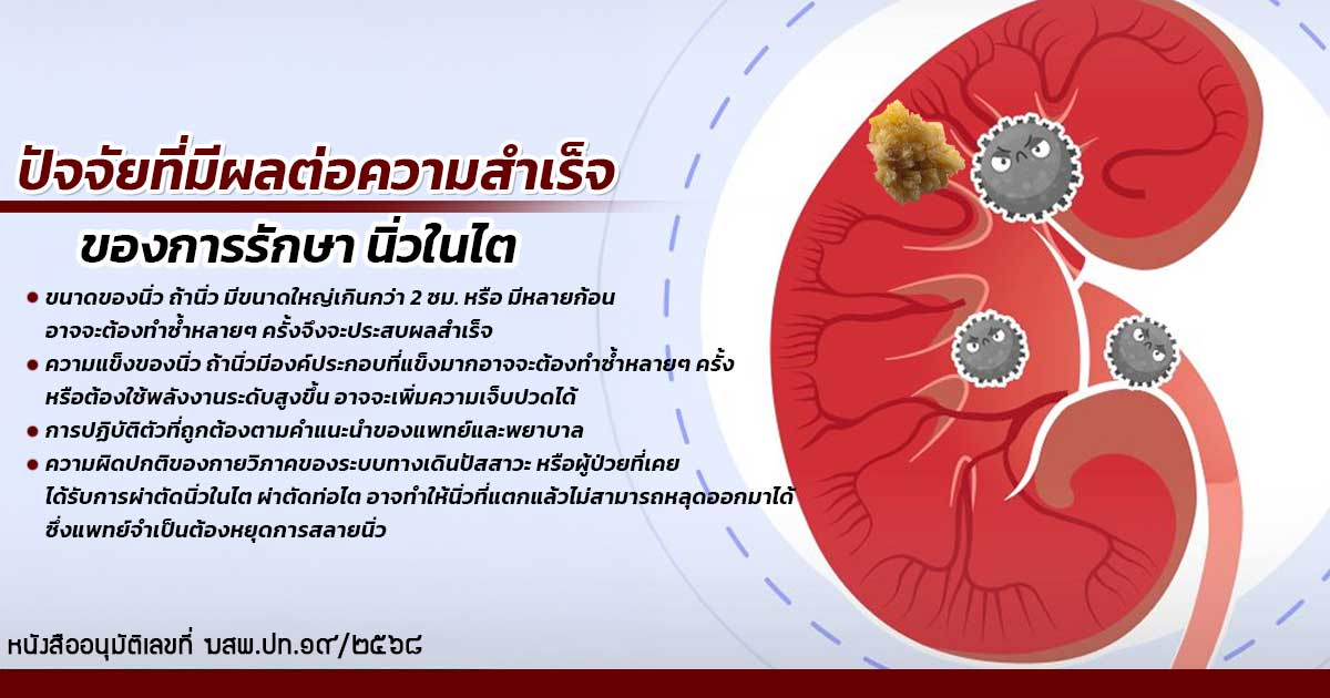 6.without - ETERNITY CLINIC นพ.สืบพงษ์ เอ่งฉ้วน ปัจจัยที่มีผลต่อความสำเร็จของการรักษา นิ่วในไต ESWL