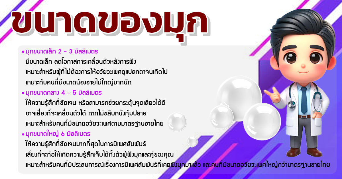 ewx - ETERNITY CLINIC นพ.สืบพงษ์ เอ่งฉ้วน ขนาดของมุก
