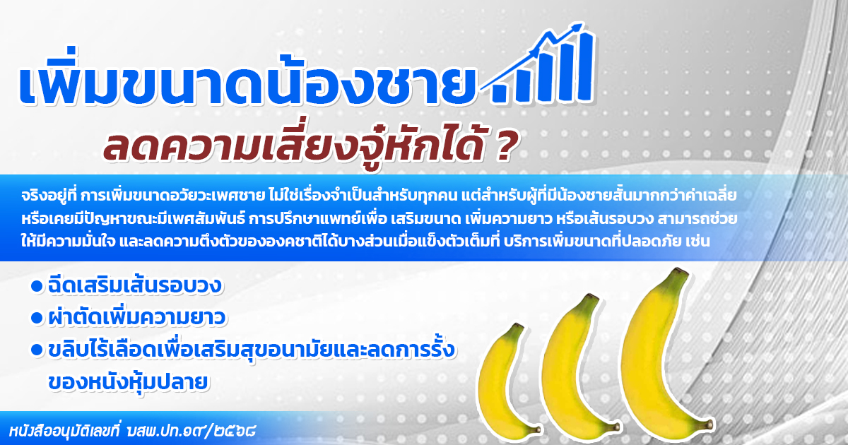 6.lod - ETERNITY CLINIC นพ.สืบพงษ์ เอ่งฉ้วน จู๋หัก รักษาจู๋หัก เพิ่มขนาดน้องชายลดความเสี่ยงจู๋หักได้