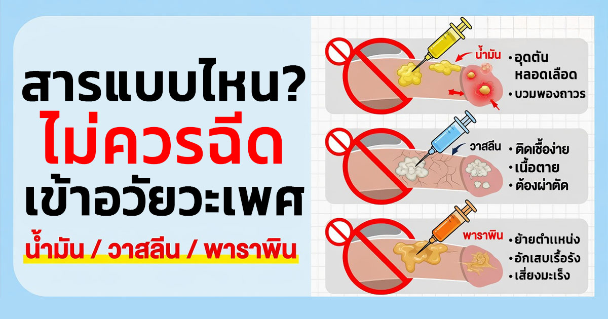 xcc - ETERNITY CLINIC นพ.สืบพงษ์ เอ่งฉ้วน สารแบบไหนไม่ควรฉีดเข้าอวัยวะเพศ