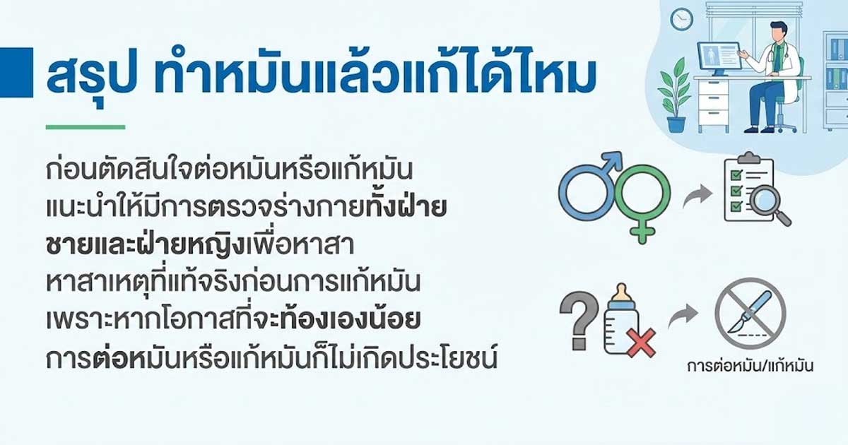 fg - ETERNITY CLINIC นพ.สืบพงษ์ เอ่งฉ้วน คุมกำเนิดหลังทำหมัน