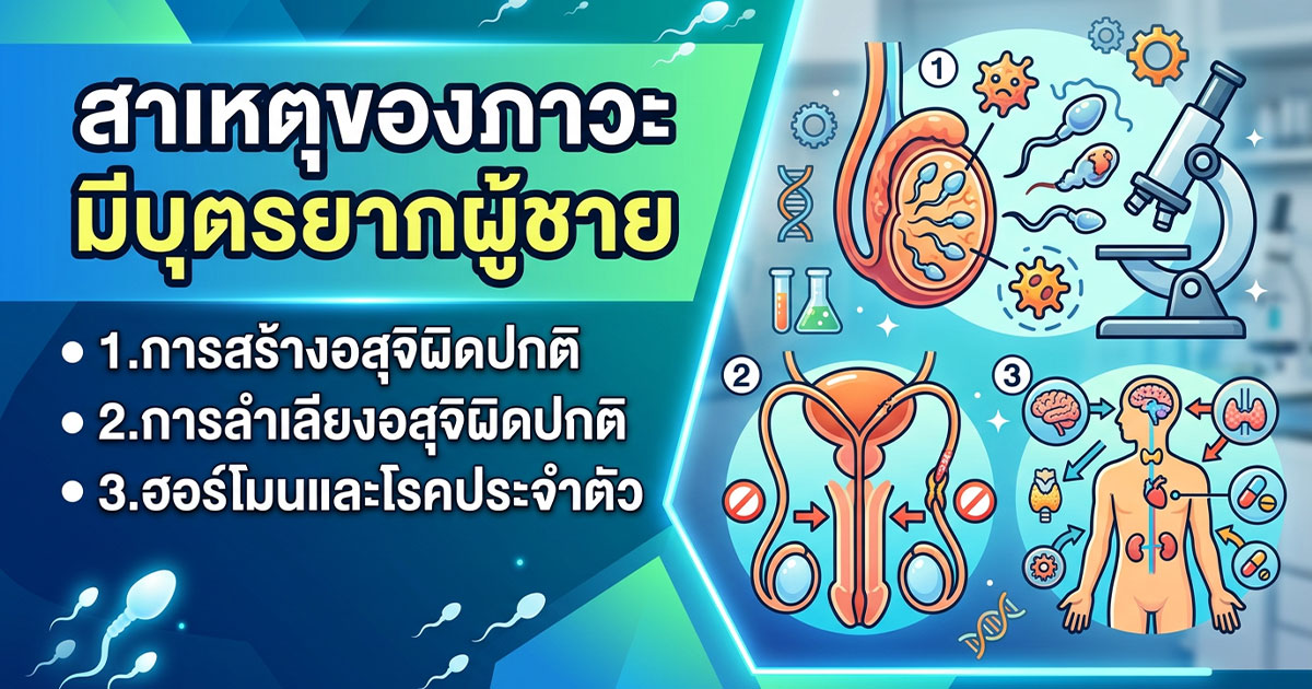 zzz - ETERNITY CLINIC นพ.สืบพงษ์ เอ่งฉ้วน สาเหตุของภาวะมีบุตรยากผู้ชาย