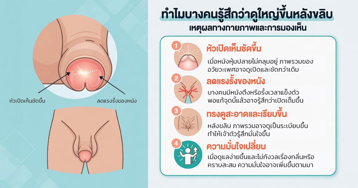 ภาพรวมหลังขลิบที่อาจทำให้เห็นทรงชัดขึ้น