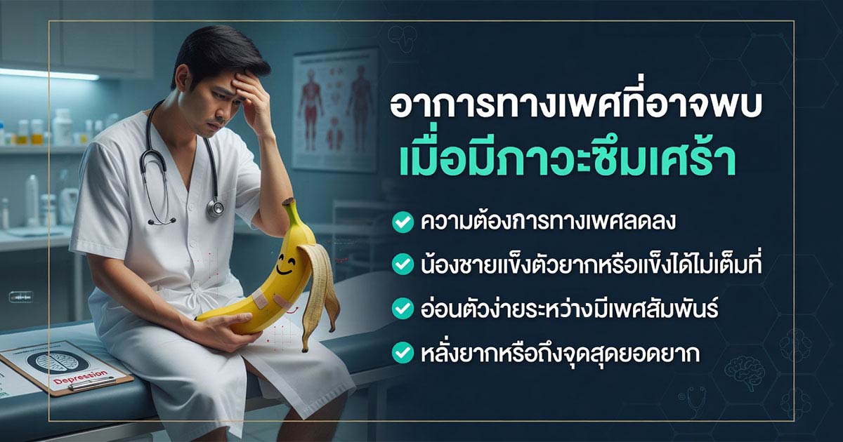 อาการทางเพศที่อาจพบเมื่อมีภาวะซึมเศร้า