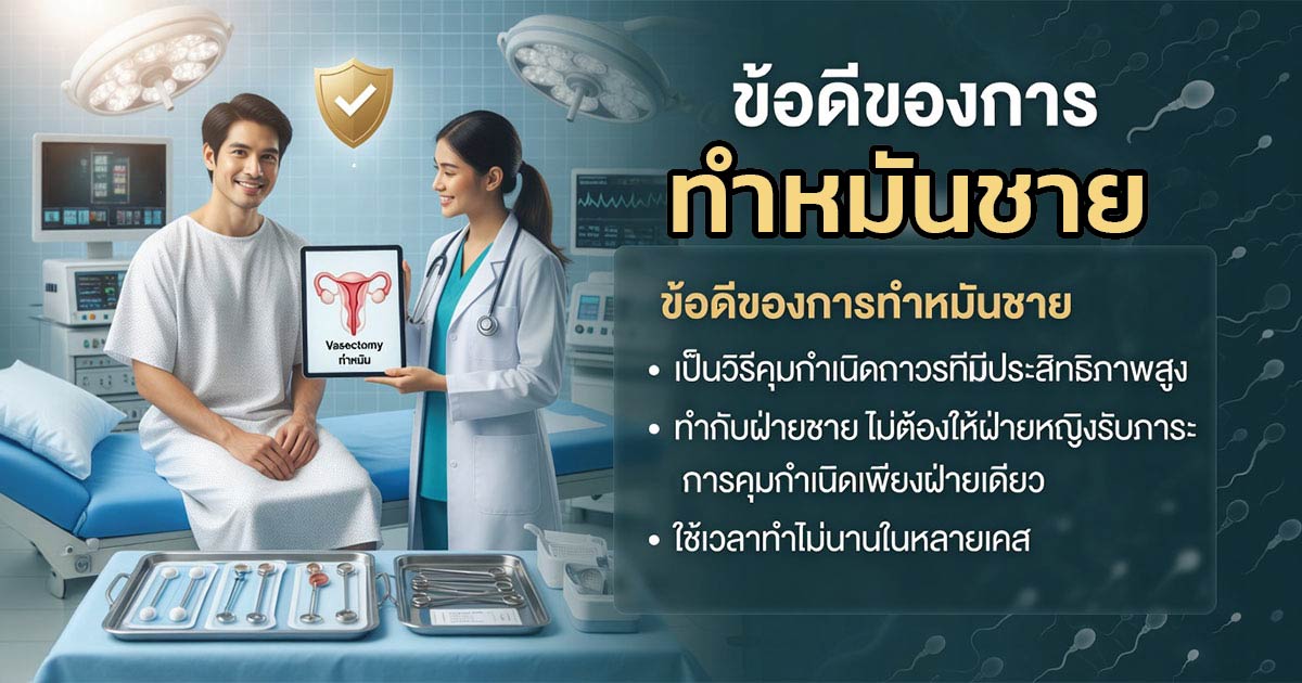 ข้อดีของการทำหมันชายสำหรับการคุมกำเนิดถาวร