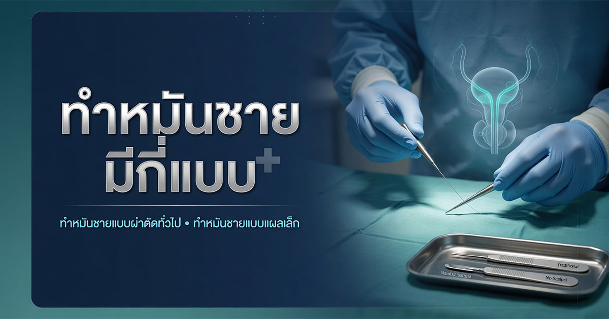 ประเภทของการทำหมันชายแบบผ่าตัดทั่วไปและแบบแผลเล็ก