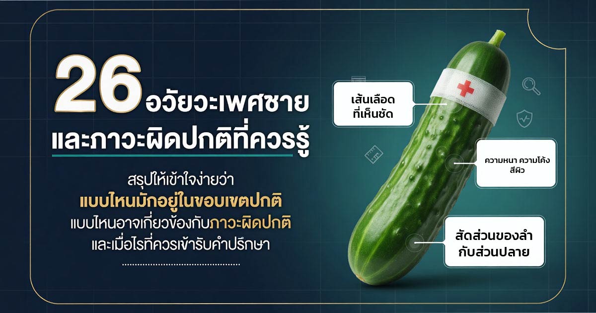 สรุปลักษณะอวัยวะเพศชายและภาวะผิดปกติที่ควรรู้