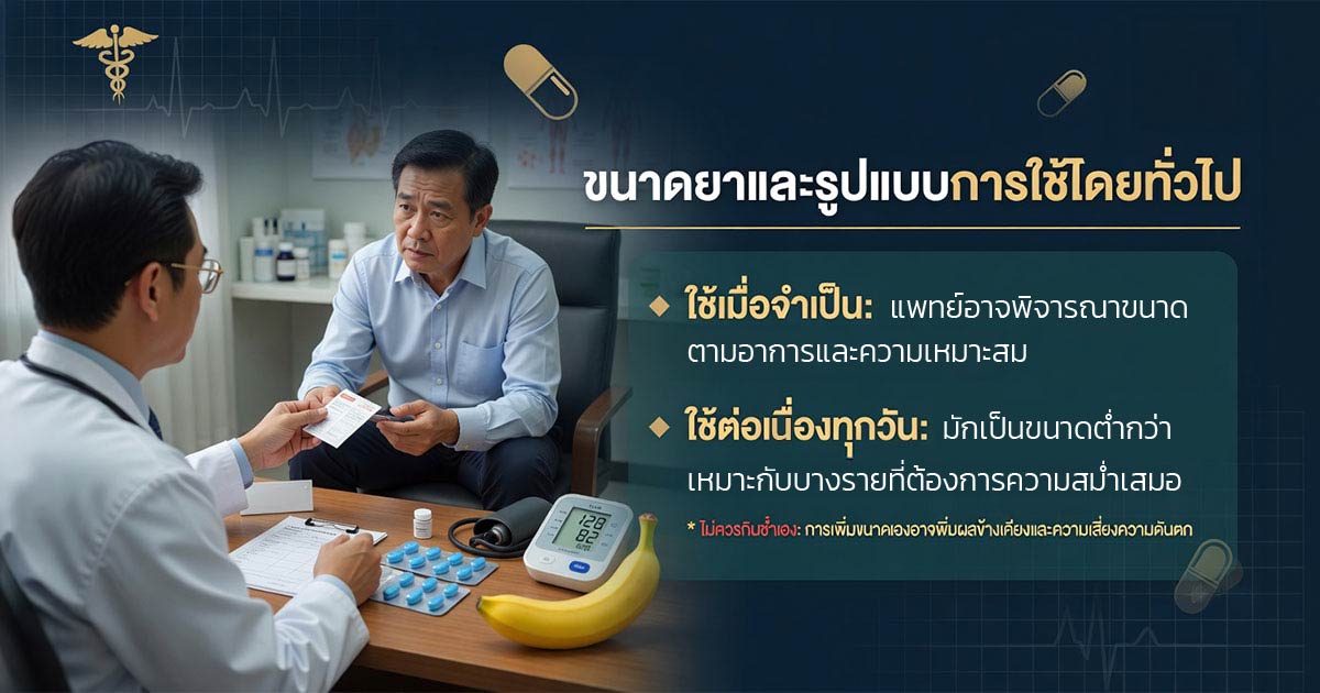 ขนาดยาและรูปแบบการใช้ Cialis Tadalafil โดยทั่วไป