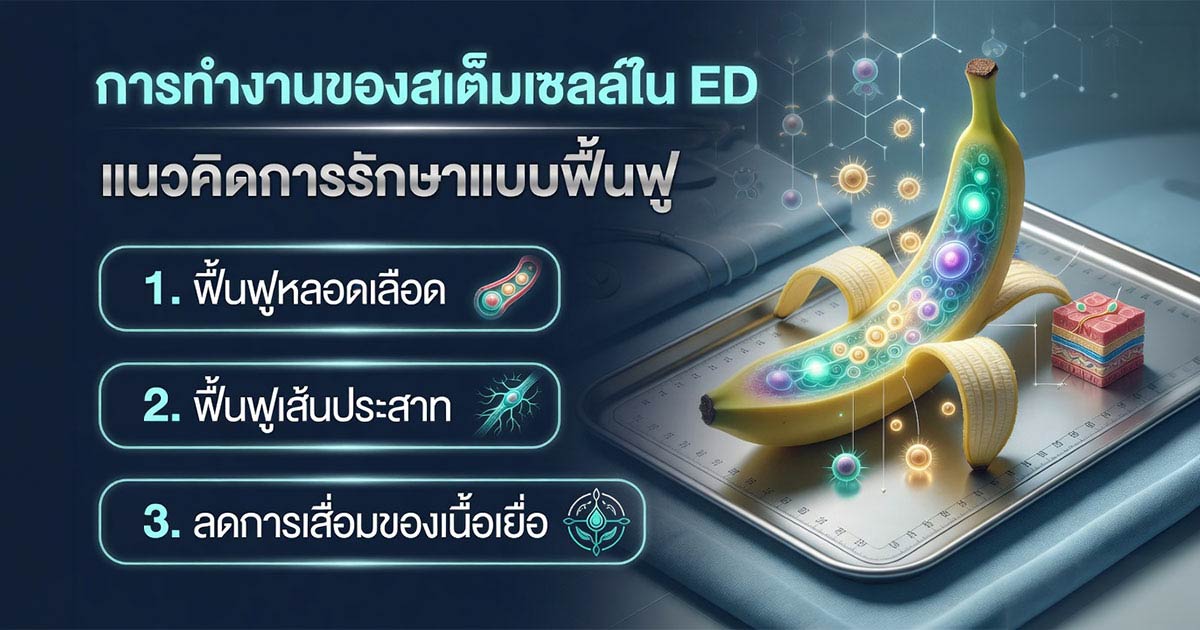 ภาวะ ED เกี่ยวข้องกับหลอดเลือด เส้นประสาท ฮอร์โมน และโรคประจำตัว
