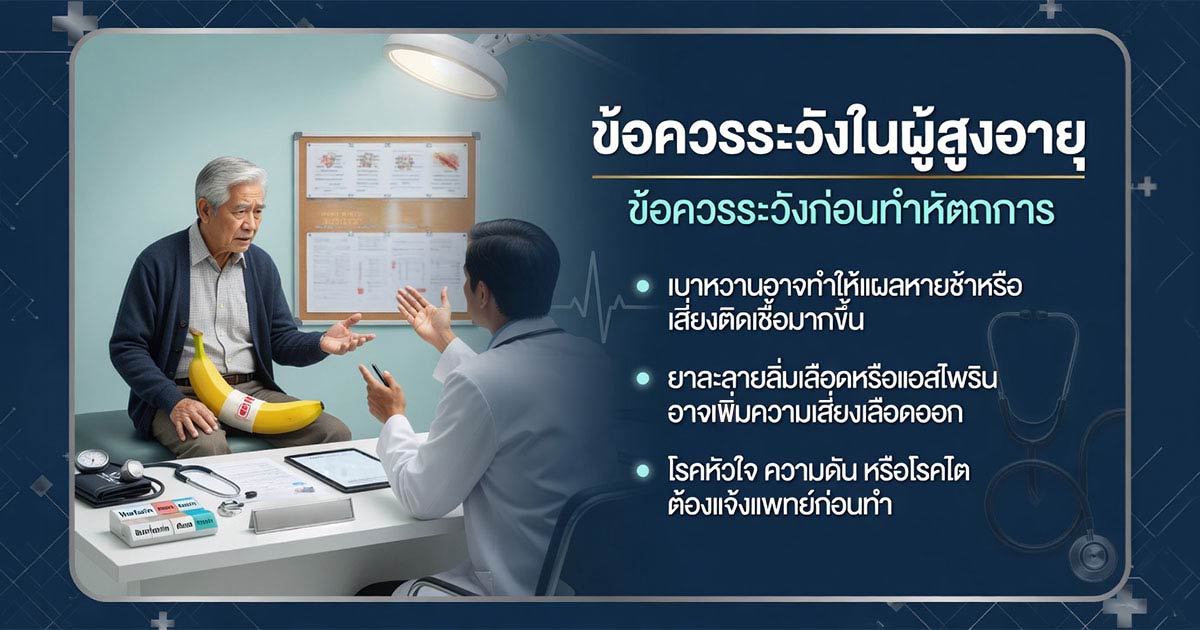 ข้อควรระวังในการขลิบสำหรับผู้สูงอายุ