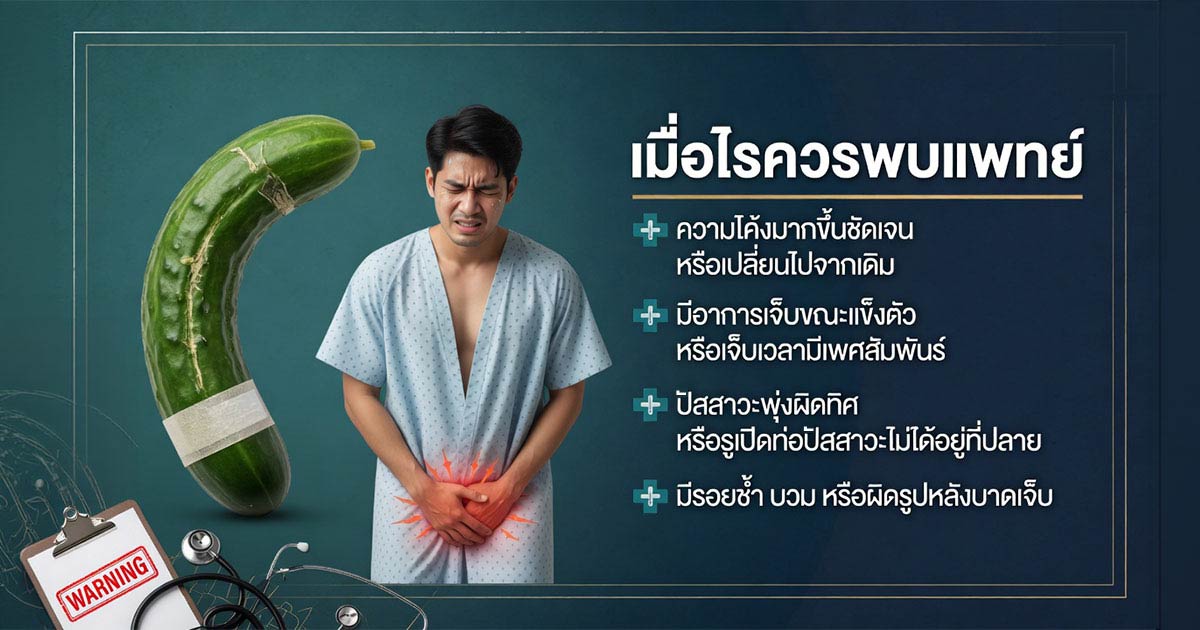 สัญญาณที่ควรพบแพทย์เมื่ออวัยวะเพศชายมีความผิดปกติ