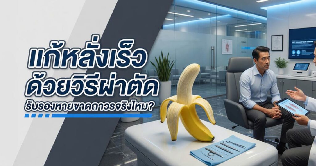Treat premature ejaculation - ETERNITY CLINIC นพ.สืบพงษ์ เอ่งฉ้วน แก้หลั่งเร็ว