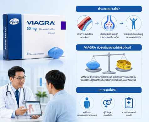 Viagra เกี่ยวกับการแข็งตัวมากกว่าการเพิ่มขนาดถาวร