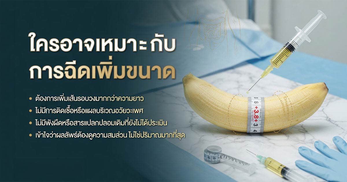 วัสดุฉีดเพิ่มขนาดควรผ่านการประเมินโดยแพทย์