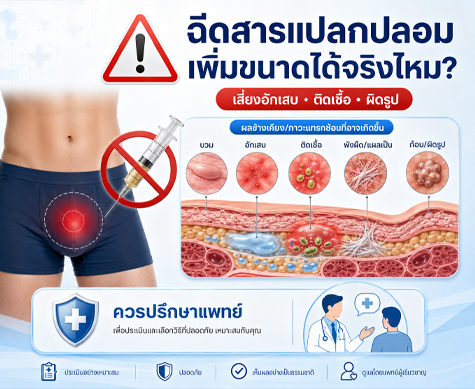 สารแปลกปลอมเพิ่มขนาดอวัยวะเพศชายเป็นสิ่งที่ควรระวังและต้องประเมินก่อนรักษา