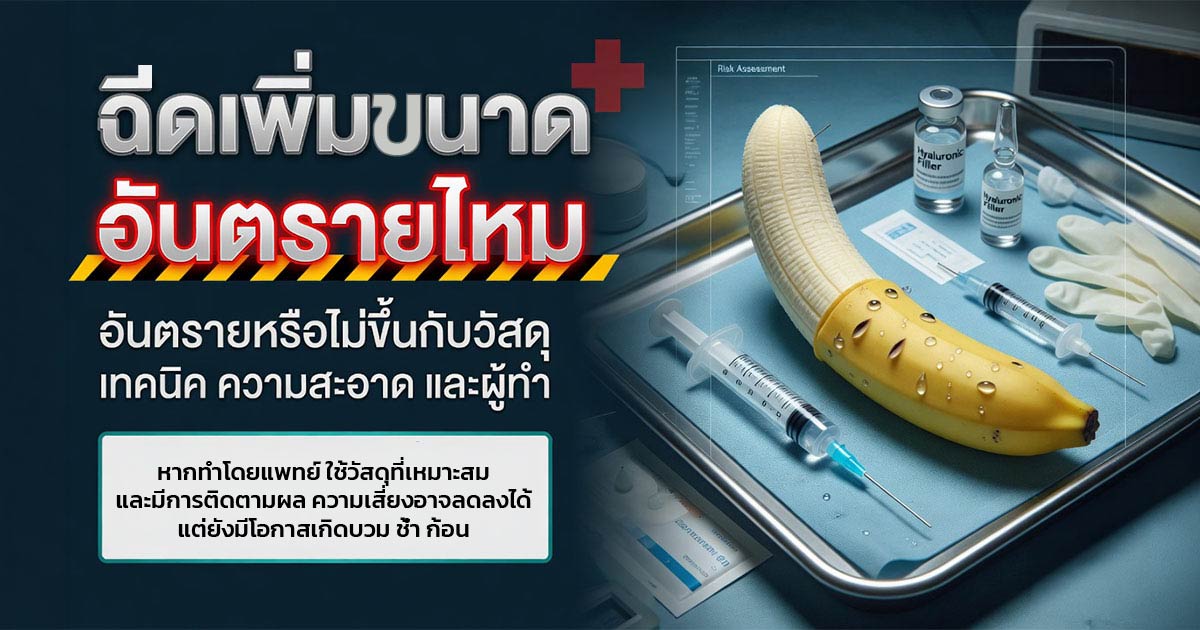 ความเสี่ยงจากการฉีดเพิ่มขนาดด้วยสารแปลกปลอม