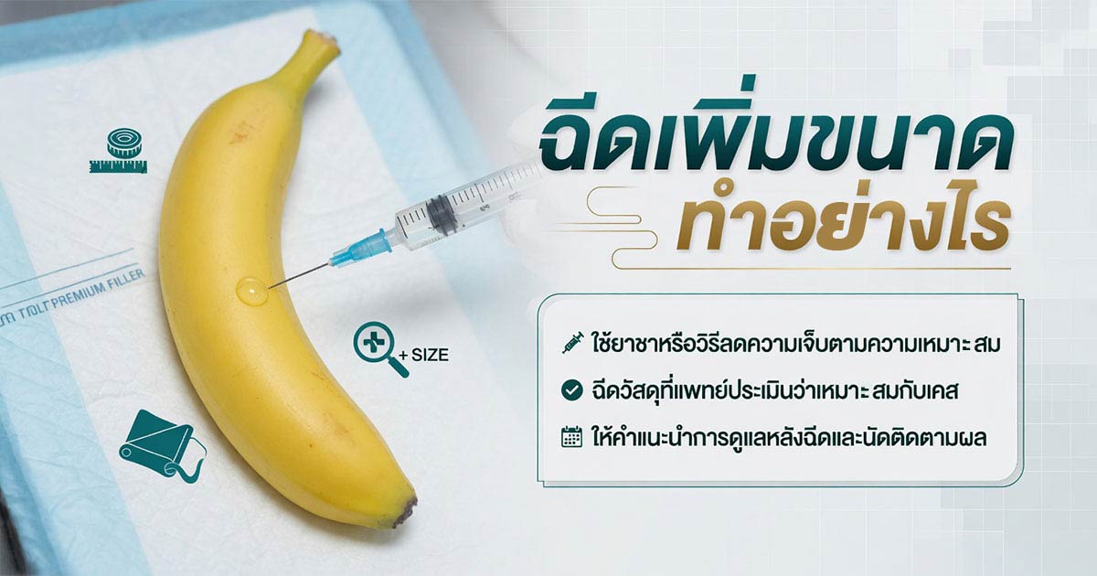 การฉีดเพิ่มขนาดมักเน้นเพิ่มเส้นรอบวงมากกว่าความยาว