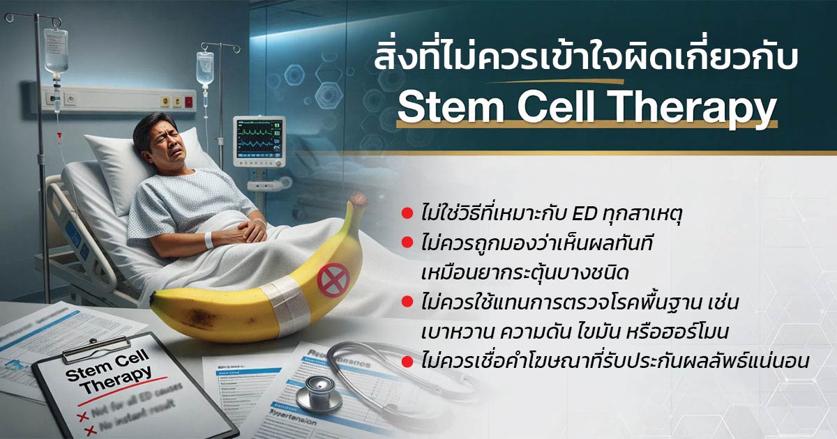 ความเข้าใจผิดเกี่ยวกับ Stem Cell Therapy สำหรับ ED