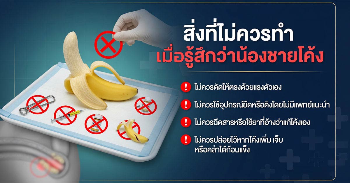 สิ่งที่ไม่ควรทำเมื่ออวัยวะเพศโค้งงอ