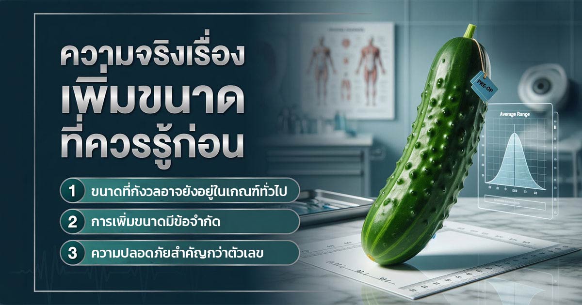 ความจริงที่ควรรู้ก่อนเพิ่มขนาดอวัยวะเพศชาย