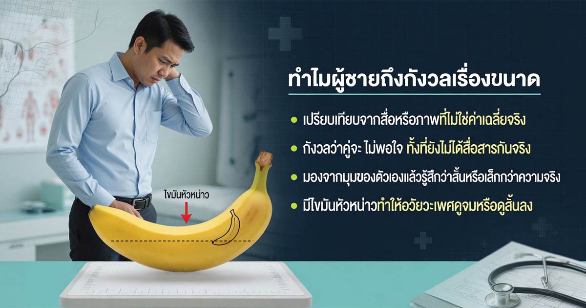 ความกังวลเรื่องขนาดอวัยวะเพศและความมั่นใจ