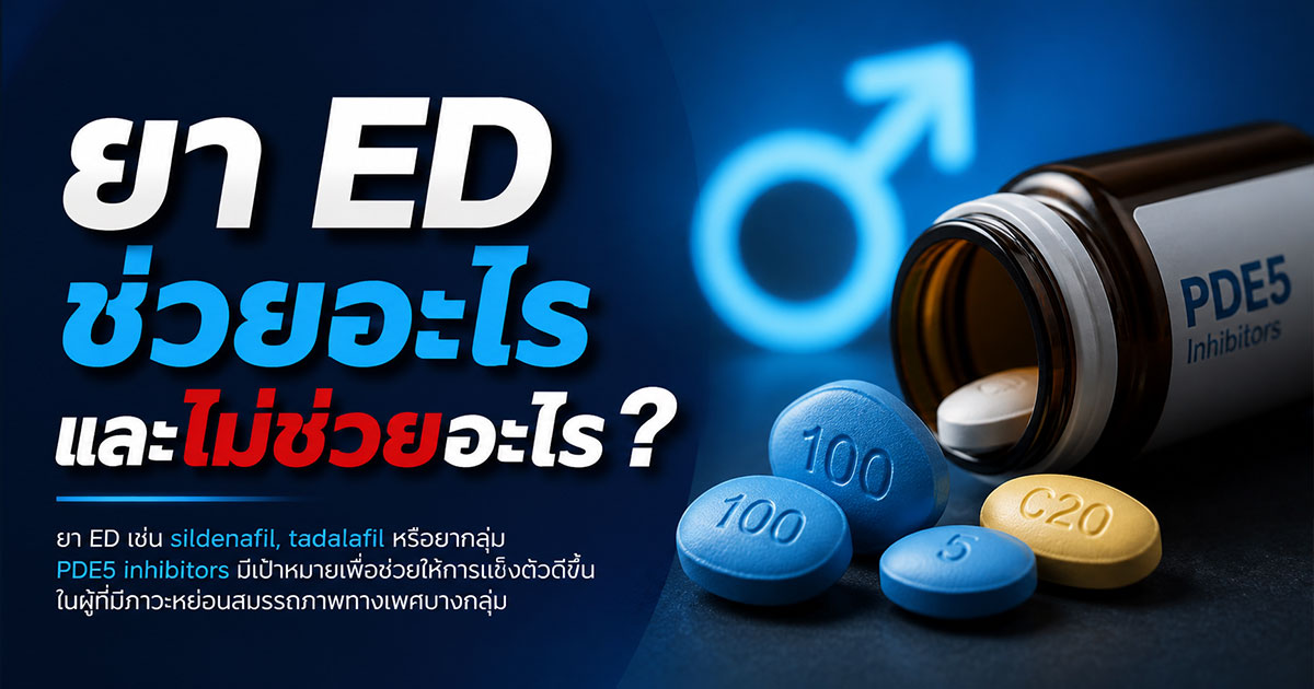 ยา ED ช่วยอะไร และไม่ช่วยอะไร