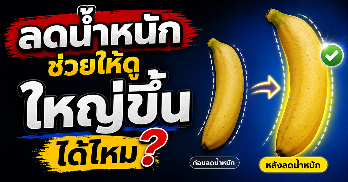 ลดน้ำหนักช่วยให้ดูใหญ่ขึ้นได้ไหม