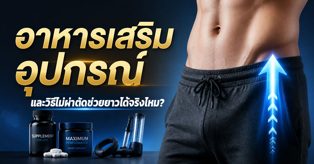 อาหารเสริมอุปกรณ์และวิธีไม่ผ่าตัดช่วยยาวได้จริงไหม