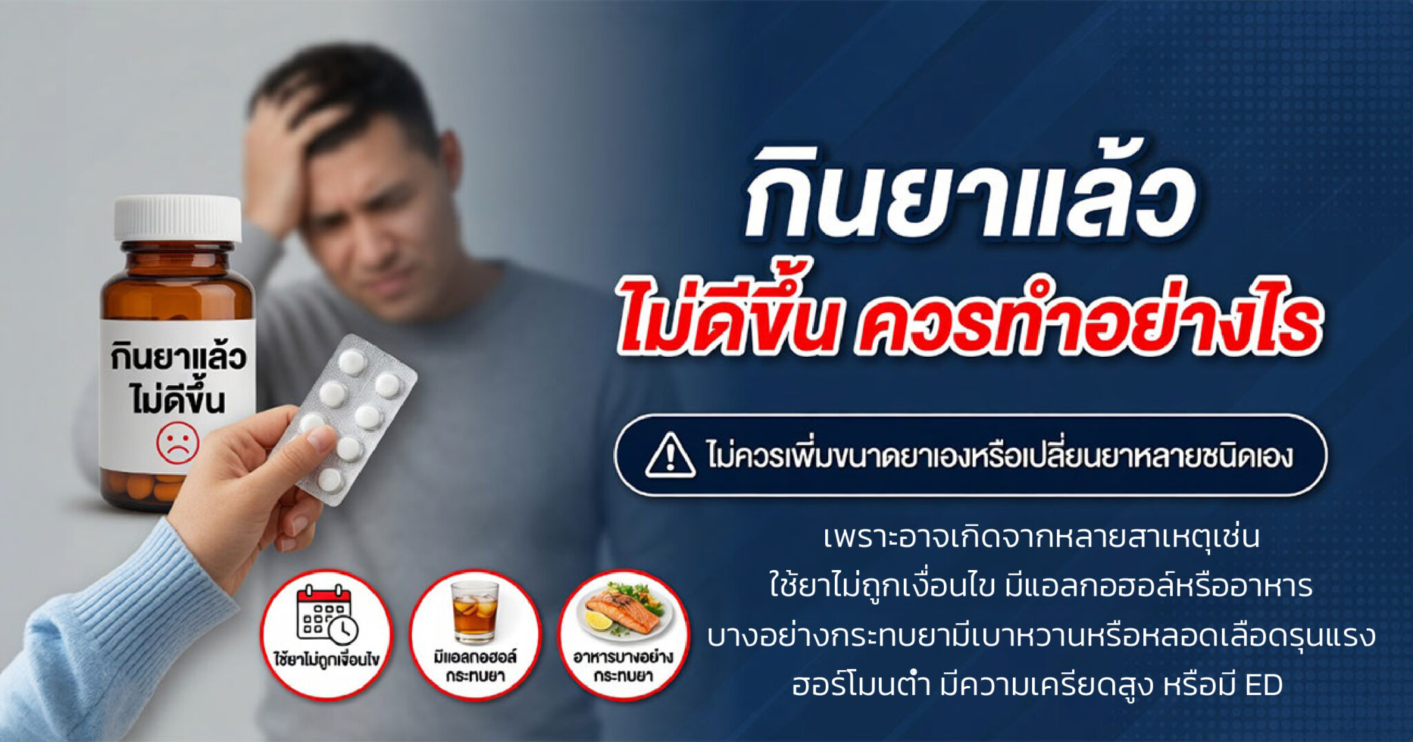 แนวทางประเมินเมื่อใช้ยารักษา ED แล้วไม่ได้ผล