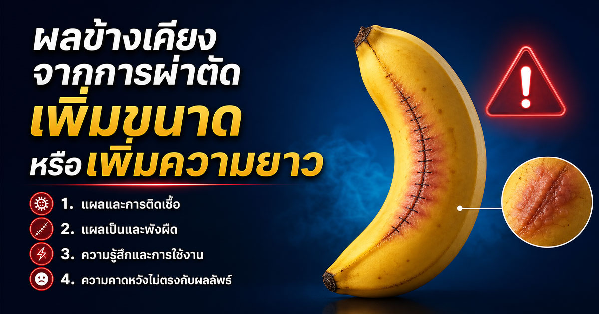 ผลข้างเคียงจากการผ่าตัดเพิ่มขนาดหรือเพิ่มความยาว