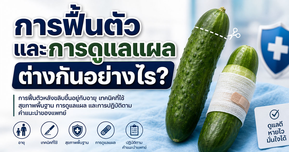 การฟื้นตัวและการดูแลแผลต่างกันอย่างไร