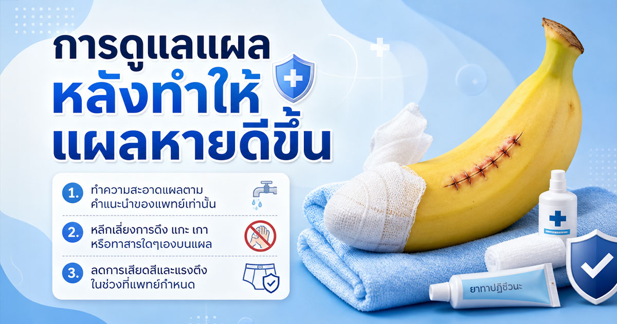 การดูแลแผลหลังทำให้แผลหายดีขึ้น