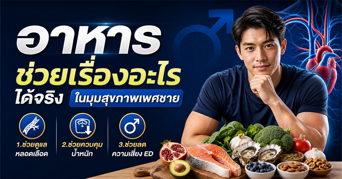 อาหารช่วยเรื่องอะไรได้จริงในมุมสุขภาพเพศชาย